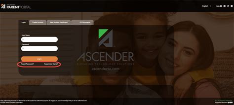 ASCENDER ParentPortal Login.